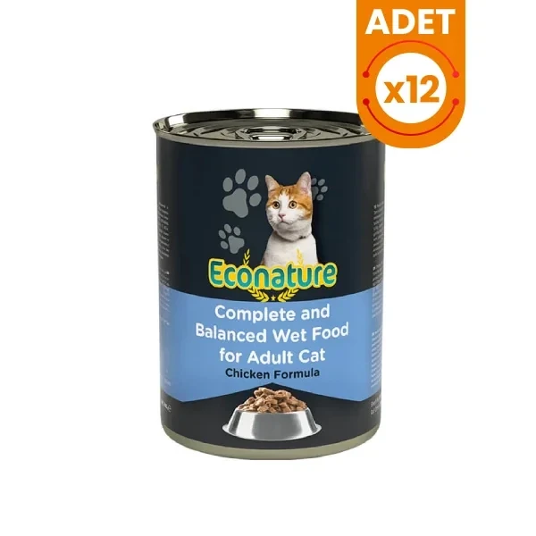 Econature Adult Tavuklu Yetişkin Konserve Kedi Maması
