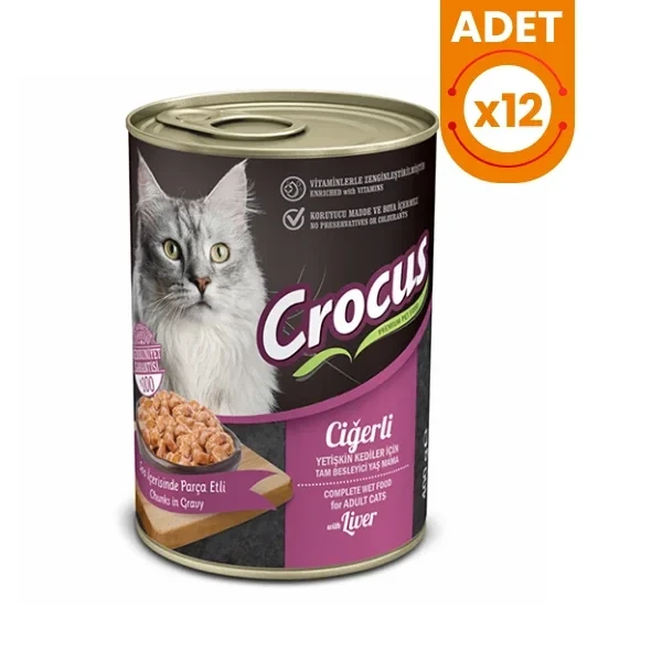 Crocus Ciğerli Yetişkin Kedi Yaş Maması