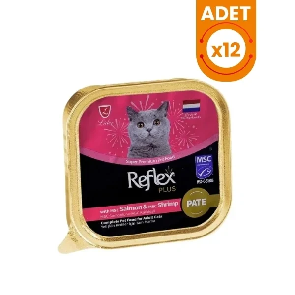 Reflex Plus Pate Somonlu ve Karidesli Yetişkin Konserve Kedi Maması