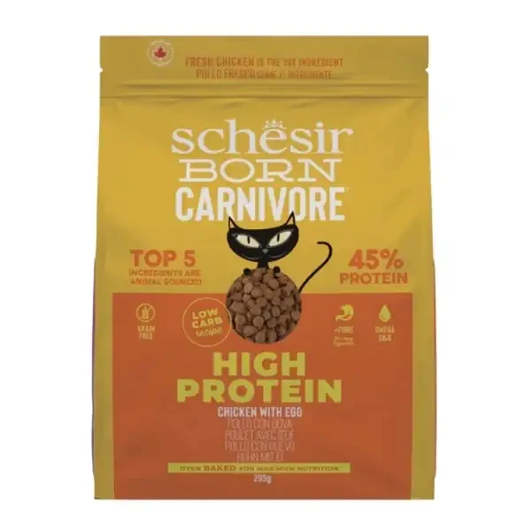 Schesir Born Carnivore Tavuk ve Yumurtalı Yetişkin Kedi Maması 1.25KG