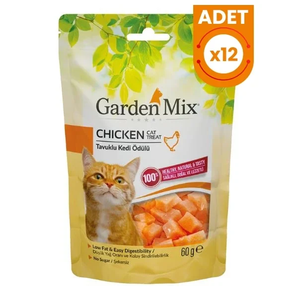 Garden Mix Tavuklu Düşük Yağlı Şekersiz Kedi Ödül Maması