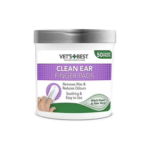 Vet's Best Parabensiz Kedi ve Köpek Parmak Kulak Temizleme Pedi