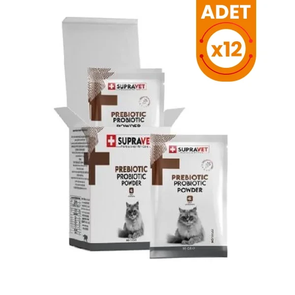 Supravet Bağışıklık Güçlendirici Kediler için Toz Probiyotik ve Prebiyotik Takviyesi
