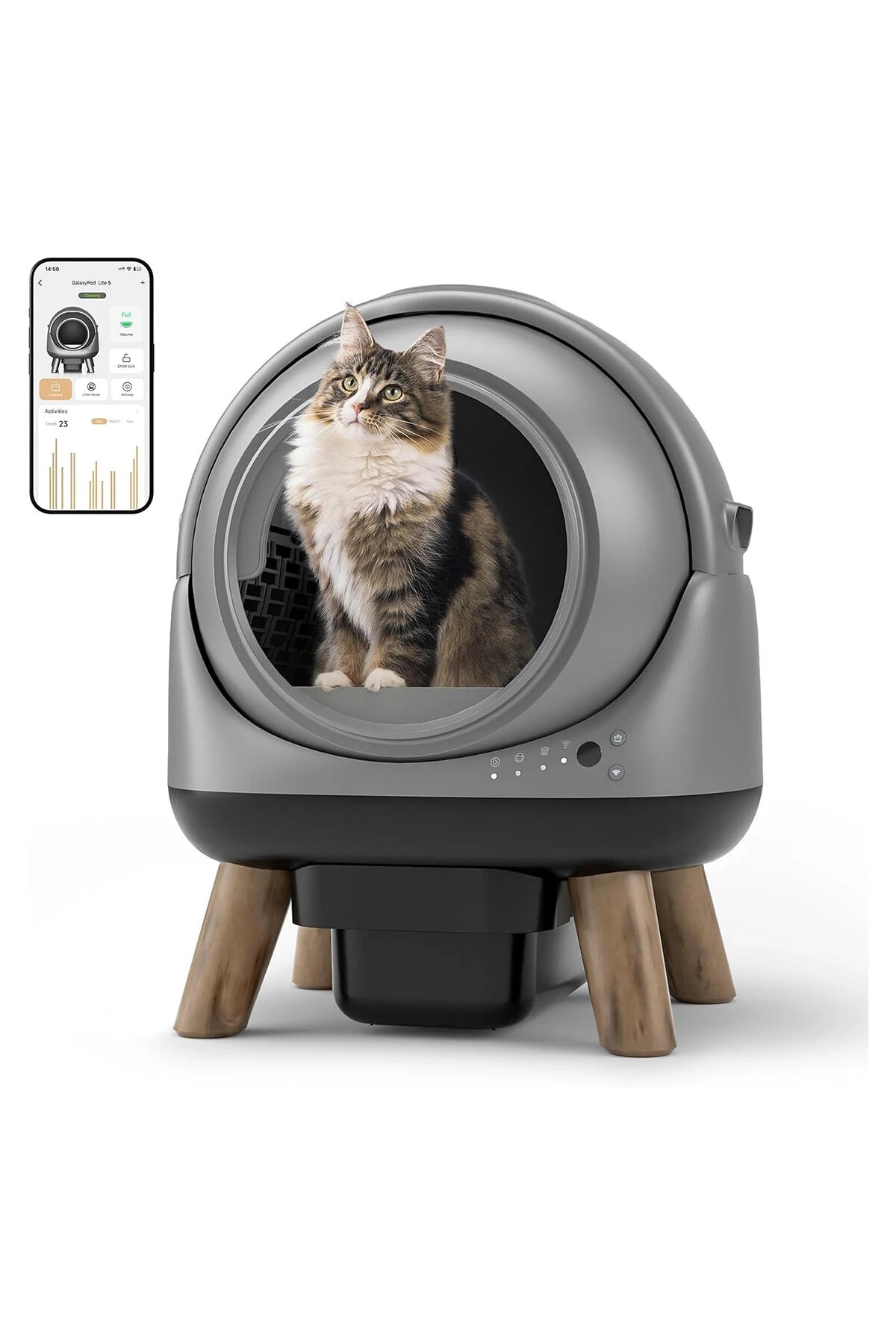 Els Pet Otomatik Koku Kontrollü Akıllı Kedi Tuvaleti 4073