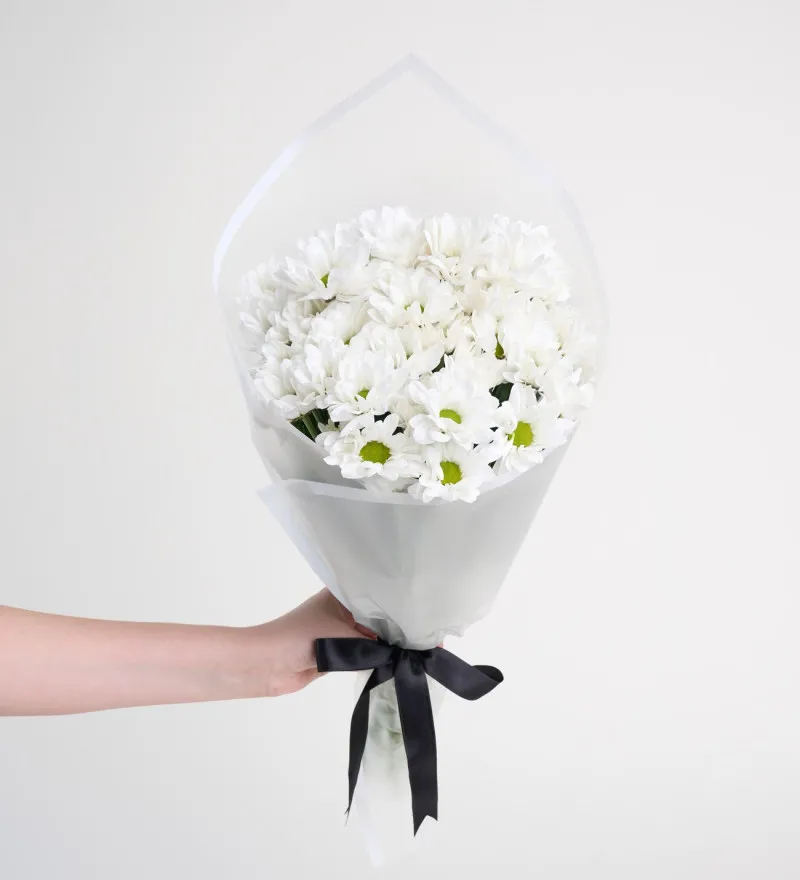 Beyaz Papatya Çiçek Buketi